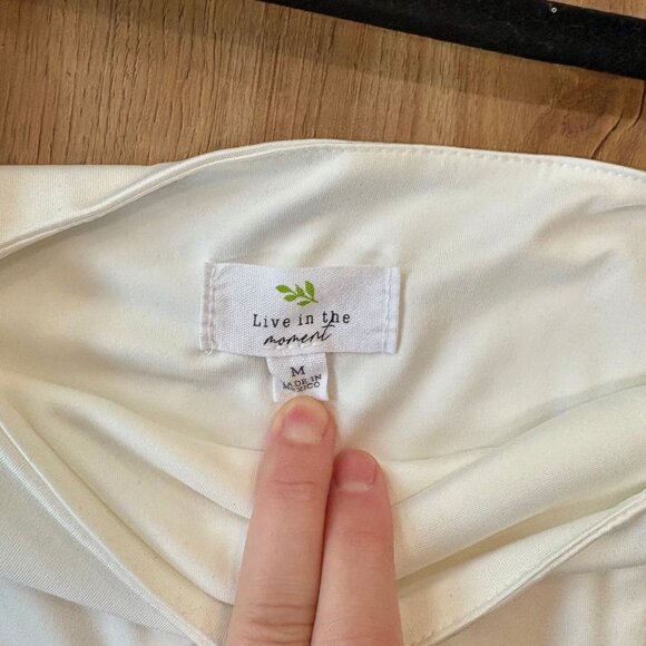 Live in the Moment White Cropped Corset Top – Size Medium - Picture 3 of 6